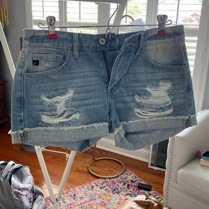 Small Light Wash KanCan Shorts